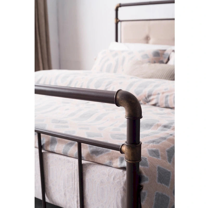 Corvus Somme Antique Dark Bronze Iron Metal Bed