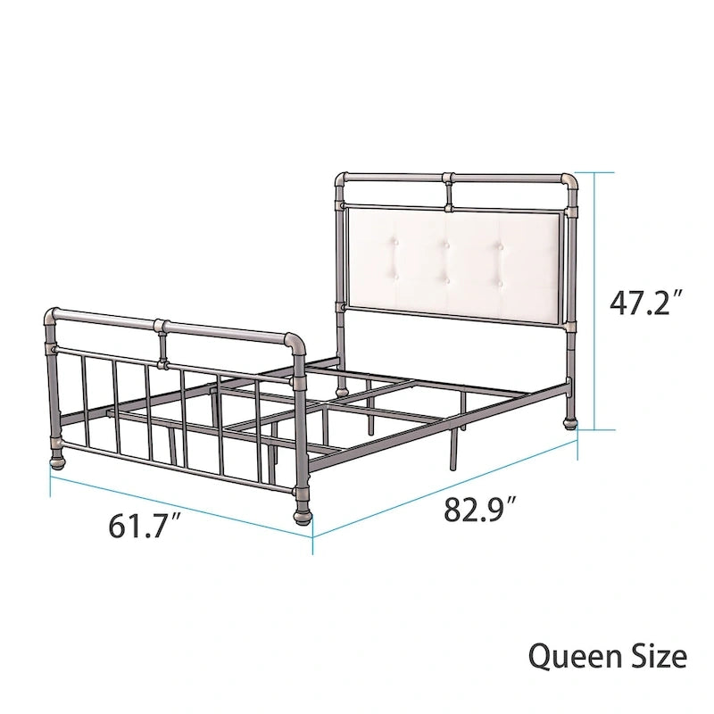 Corvus Somme Antique Dark Bronze Iron Metal Bed