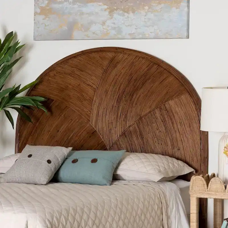 Seana Bohemian Rattan Standalone Headboard