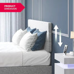 Mixoy Full/Queen/King Size Bed Frame, No Box Spring Needed Bed Frame with Headboard, Upholstered Platform Bed Frame for Bedroom