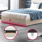 Mixoy Full/Queen/King Size Bed Frame, No Box Spring Needed Bed Frame with Headboard, Upholstered Platform Bed Frame for Bedroom