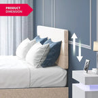 Mixoy Full/Queen/King Size Bed Frame, No Box Spring Needed Bed Frame with Headboard, Upholstered Platform Bed Frame for Bedroom