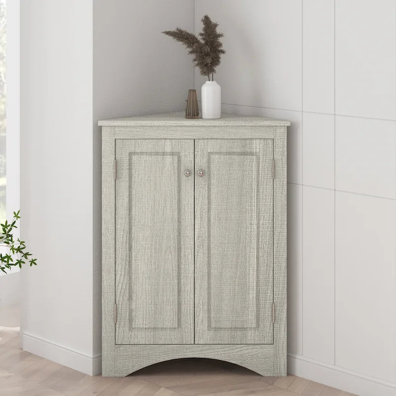 Triangle Bathroom Storage Cabinet with Adjustable Shelves