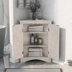 Triangle Bathroom Storage Cabinet with Adjustable Shelves