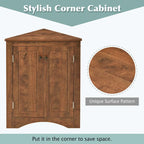 Triangle Bathroom Storage Cabinet with Adjustable Shelves
