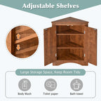 Triangle Bathroom Storage Cabinet with Adjustable Shelves