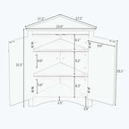 Triangle Bathroom Storage Cabinet with Adjustable Shelves