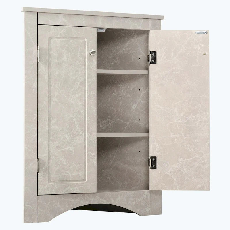 Triangle Bathroom Storage Cabinet with Adjustable Shelves