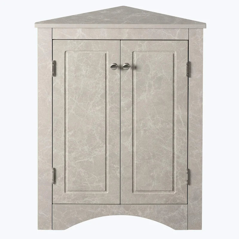 Triangle Bathroom Storage Cabinet with Adjustable Shelves