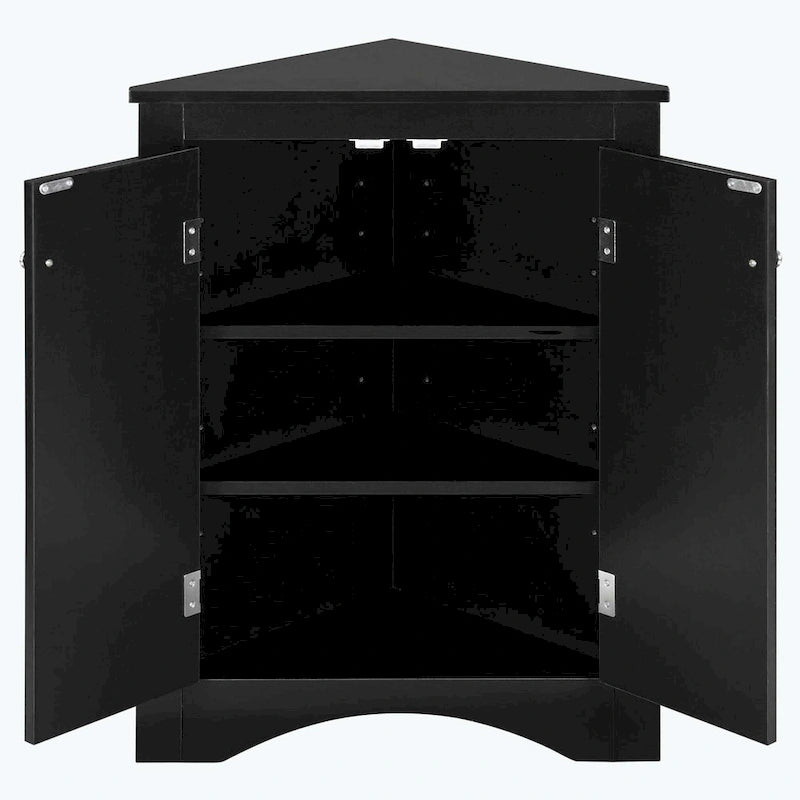 Triangle Bathroom Storage Cabinet with Adjustable Shelves