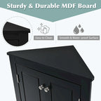 Triangle Bathroom Storage Cabinet with Adjustable Shelves