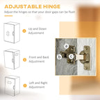 HOMCOM 63.5 Kitchen Buffet with Hutch, Pantry Storage Cabinet with 4 Shelves, Drawers, Framed Glass Doors