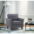 Kouchouk 32.9 Wide Tufted Linen Armchair
