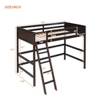 Merax Solid Wood Twin Size Loft Bed with Ladder