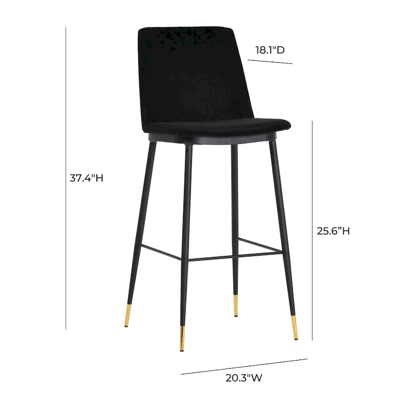 Evora Velvet Counter Stool (Set of 2)