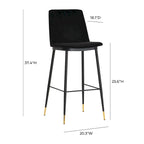 Evora Velvet Counter Stool (Set of 2)
