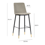Evora Velvet Counter Stool (Set of 2)
