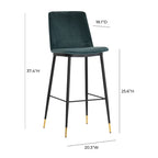 Evora Velvet Counter Stool (Set of 2)