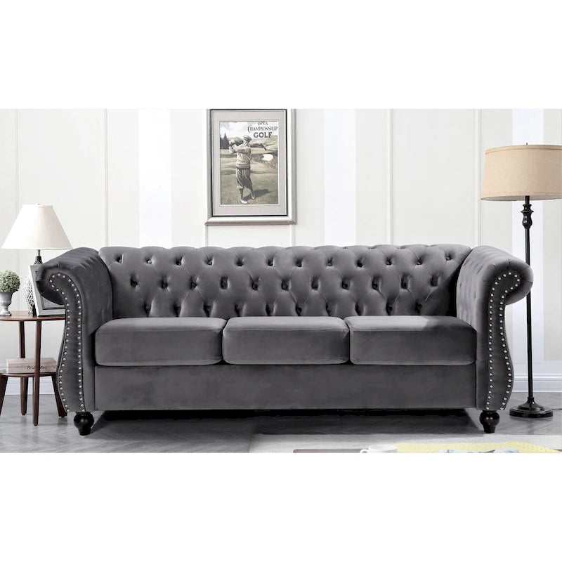 Antoinette Chesterfield 2-Piece Set- Sofa & Loveseat