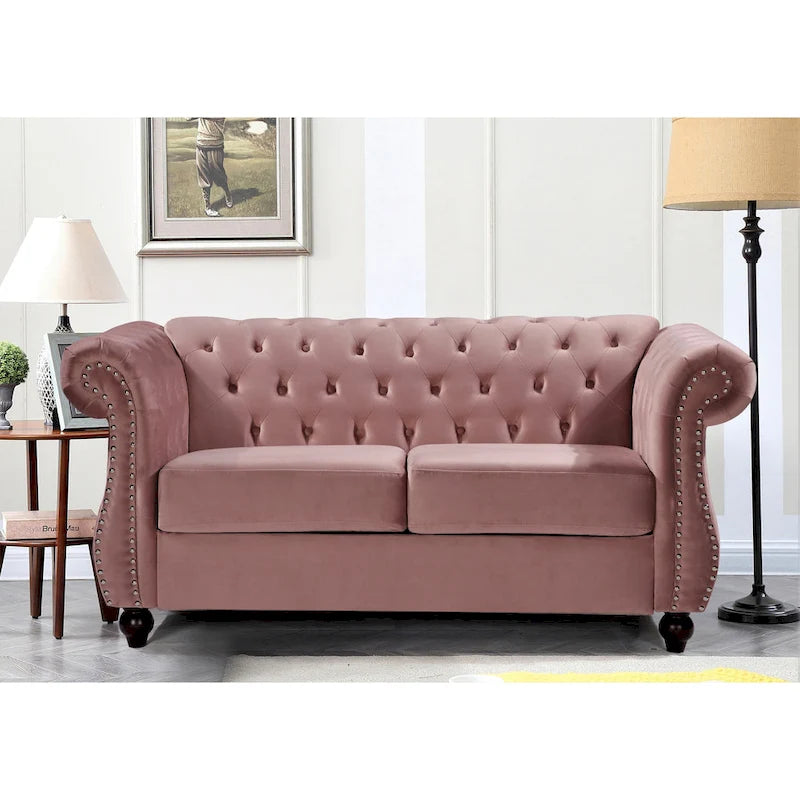 Antoinette Chesterfield 2-Piece Set- Sofa & Loveseat