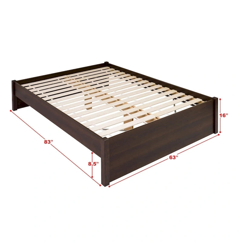 Prepac Queen Select 4-post Platform Bed with Optional Drawers