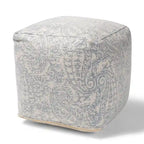 Porch & Den Satsuma Handwoven Paisley Pattern Pouf Ottoman
