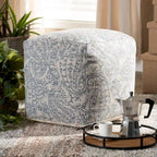 Porch & Den Satsuma Handwoven Paisley Pattern Pouf Ottoman