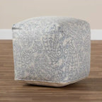 Porch & Den Satsuma Handwoven Paisley Pattern Pouf Ottoman