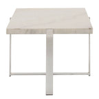 Azel Marble-top Chrome Framed Coffee Table or Table Set by iNSPIRE Q Modern