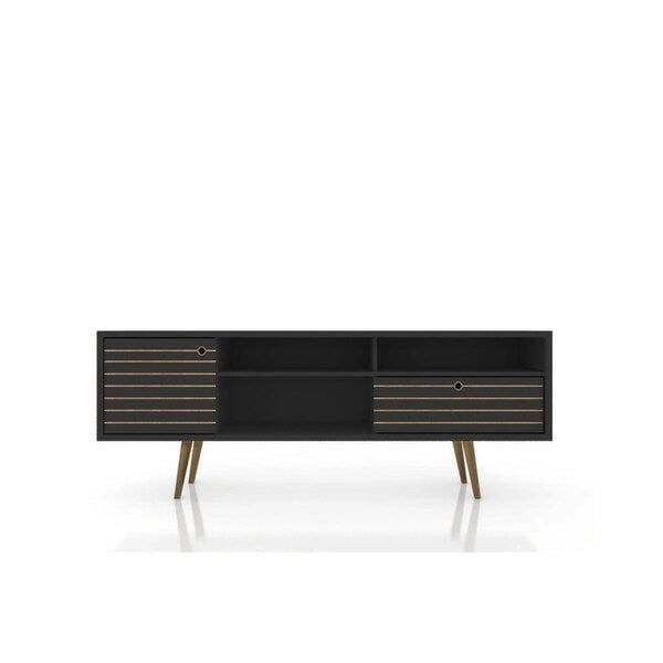 Liberty 70.86 In. Mid Century Modern 4 Shelf TV Stand
