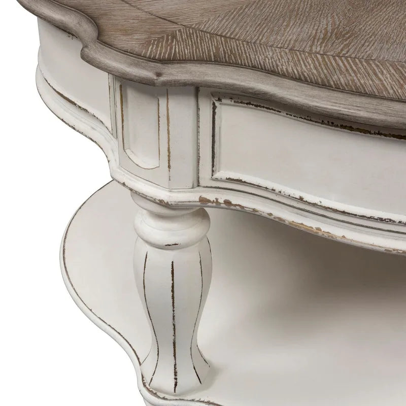 Magnolia Manor Antique White Round Cocktail Table