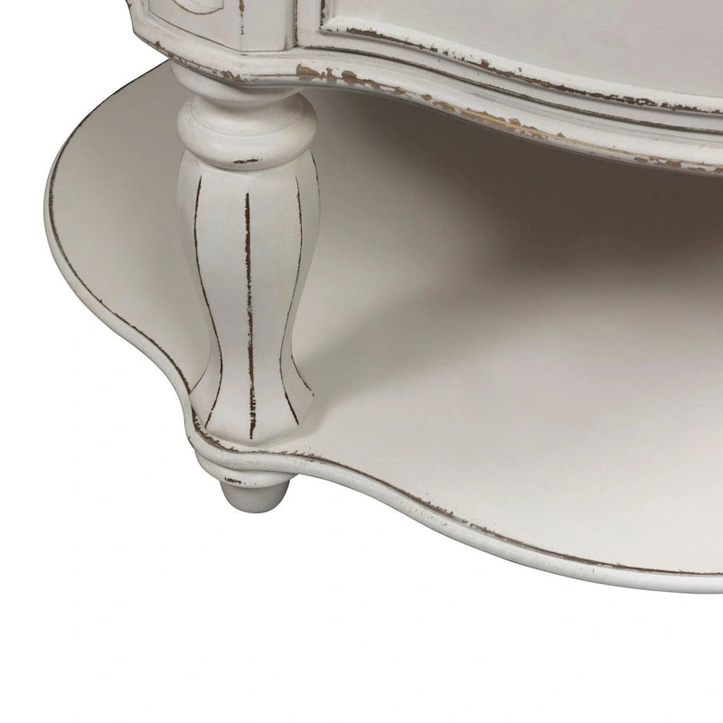 Magnolia Manor Antique White Round Cocktail Table
