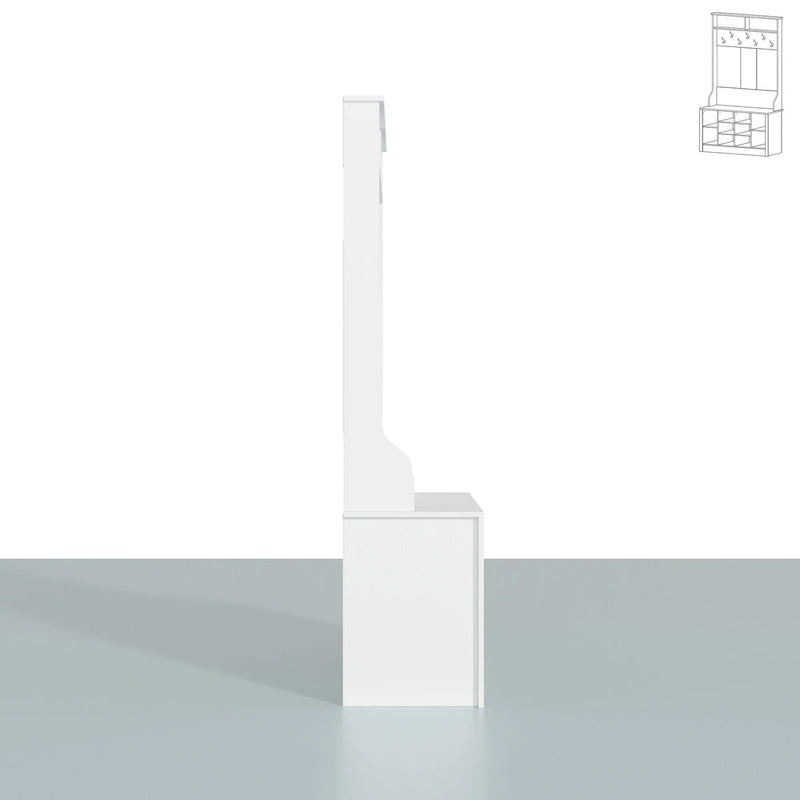 Coat Rack and Storage Bench Hall Tree with Shoe Rack for Entryway