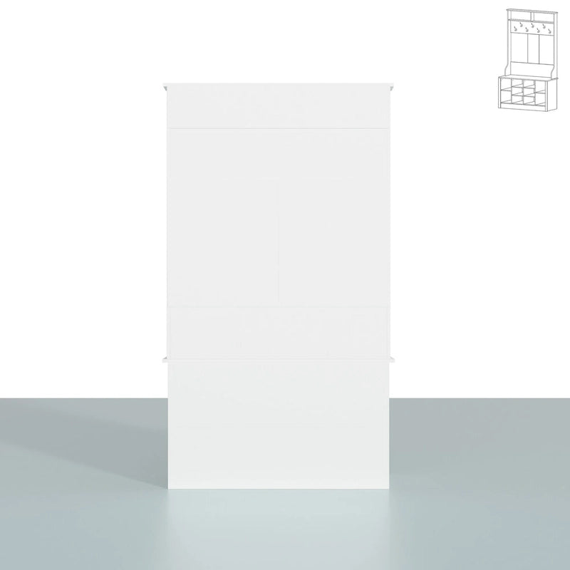 Coat Rack and Storage Bench Hall Tree with Shoe Rack for Entryway