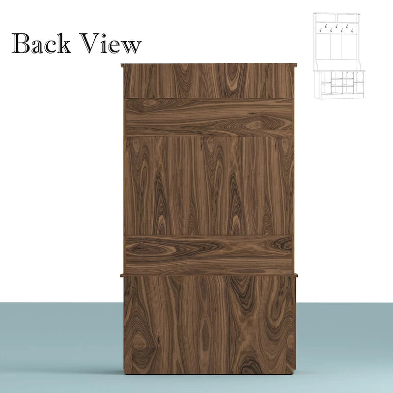 Coat Rack and Storage Bench Hall Tree with Shoe Rack for Entryway