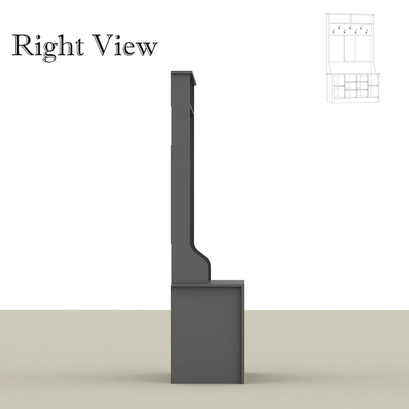 Coat Rack and Storage Bench Hall Tree with Shoe Rack for Entryway