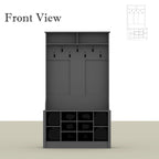 Coat Rack and Storage Bench Hall Tree with Shoe Rack for Entryway