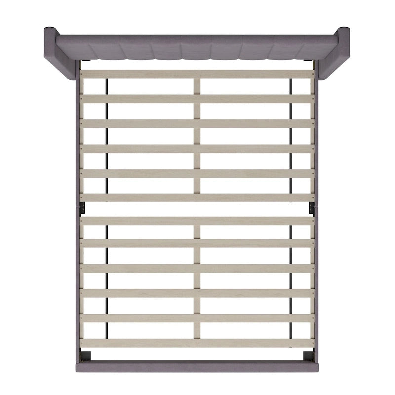 Upholstered Platform Bed with Wingback Headboard