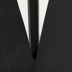 Mattius Black Solid Wood Round Accent Table - 18L x 18W x 22H