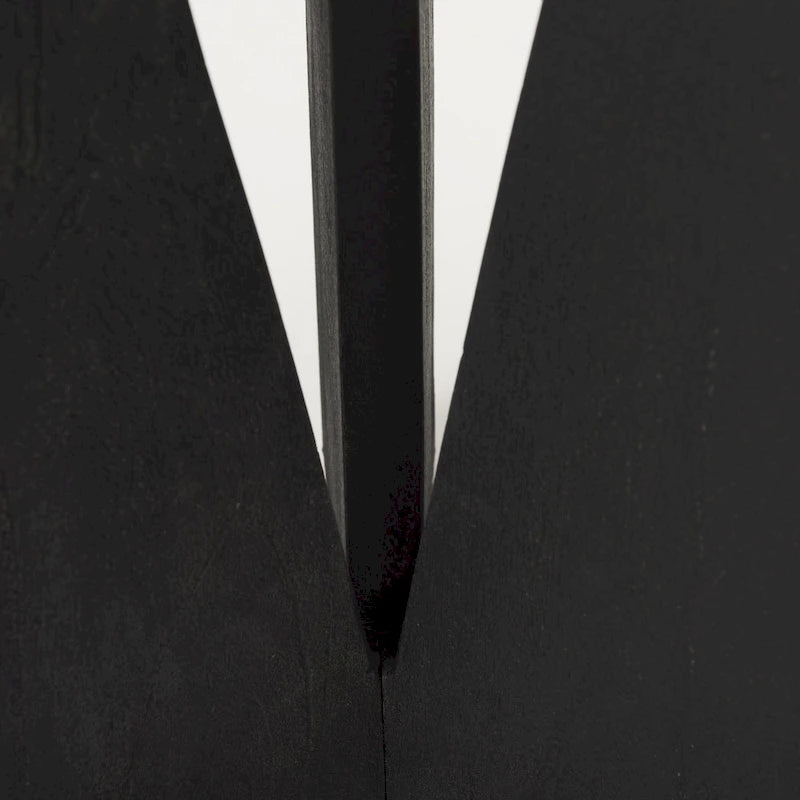 Mattius Black Solid Wood Round Accent Table - 18L x 18W x 22H