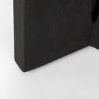 Mattius Black Solid Wood Round Accent Table - 18L x 18W x 22H