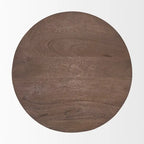 Mattius Black Solid Wood Round Accent Table - 18L x 18W x 22H