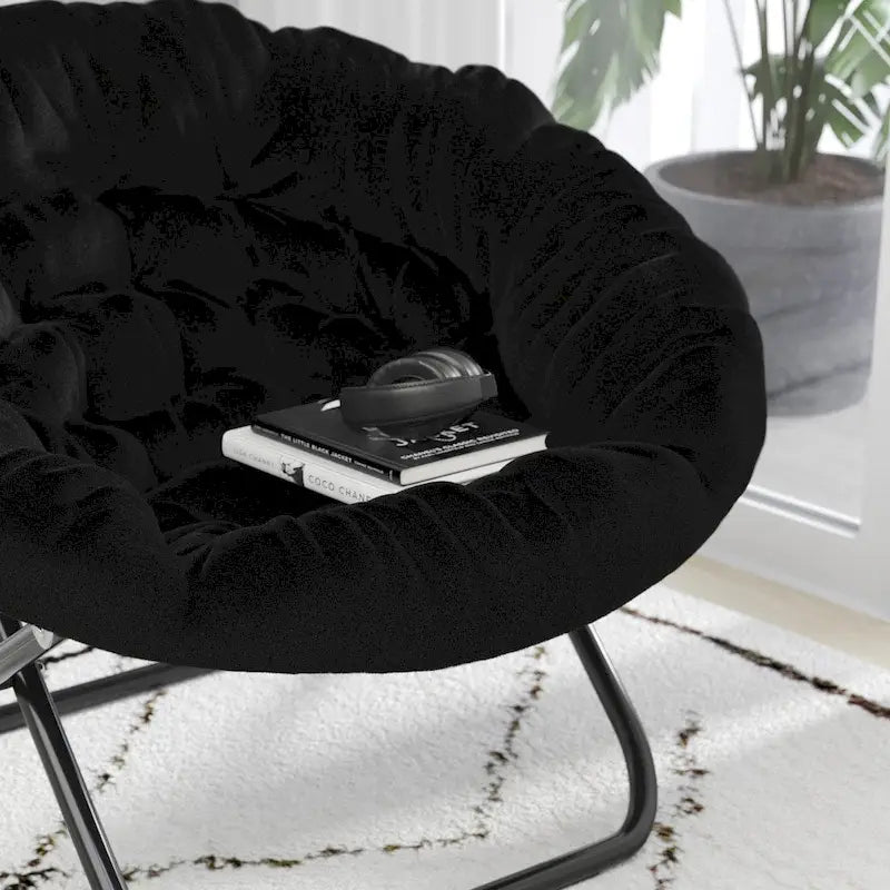 Folding XL Saucer Chair for Dorm or Bedroom