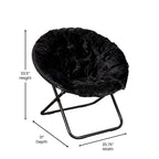 Folding XL Saucer Chair for Dorm or Bedroom