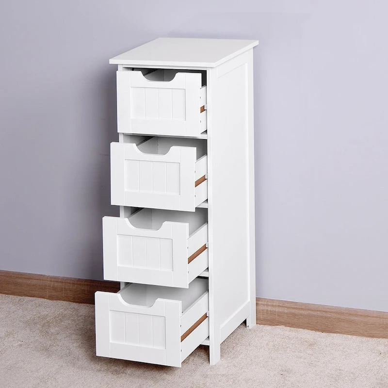 4-Drawer Slim Bathroom Storage Cabinet