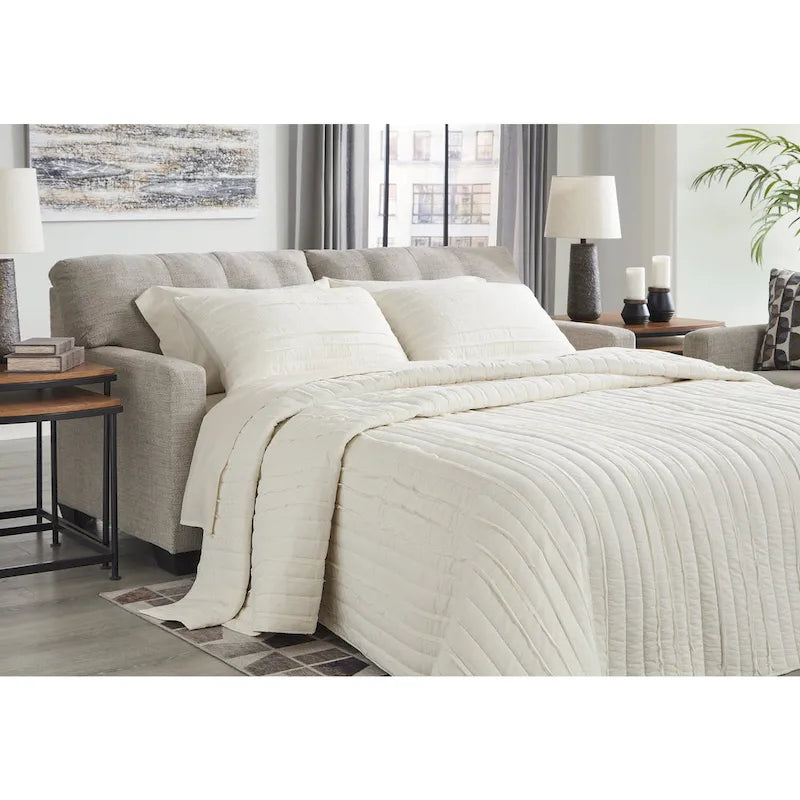 Signature Design by Ashley Mahoney Beige Full Sofa Sleeper - 75W x 38D x 37H