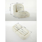 Convertible Flip Chair, Floor Lazy Sofa, Folding Upholstered Couch Bed with Adjustable Backrest