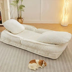 Convertible Flip Chair, Floor Lazy Sofa, Folding Upholstered Couch Bed with Adjustable Backrest