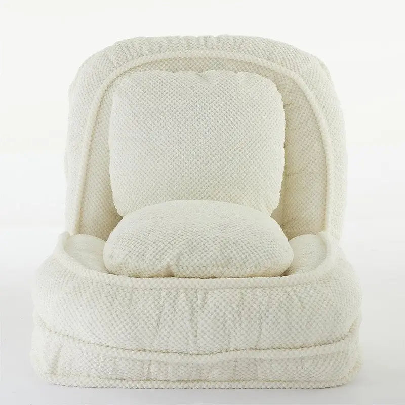 Convertible Flip Chair, Floor Lazy Sofa, Folding Upholstered Couch Bed with Adjustable Backrest