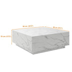 Faux Marble Square Coffee Table